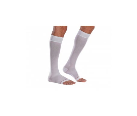 Thuasne Venoflex 2 Clinic Bas Compression Blanc Normal T1 1ud