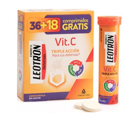 Leotron Vitamina C Naranja 36comp + 18comp