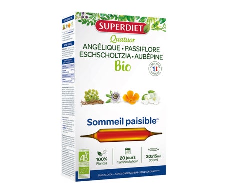 SuperDiet Quatuor Sueño Tranquilo BIO 20ampollas