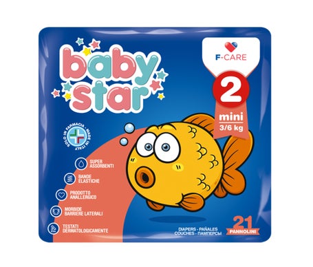 Baby Star 2 Mini 3-6 Kg (21 pcs.) - Pañales
