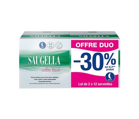 Saugella Toallas de Algodón Noche 2 12uds