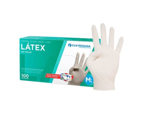 Cuatrogasa Guantes Latex Sin Polvo Pequeños 100uds