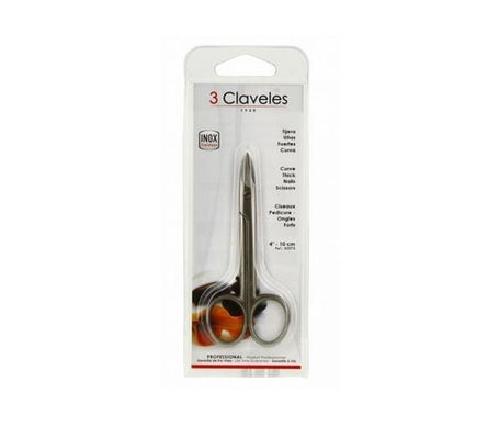 '3 Claveles tijera curvas para uñas fuertes4'''' 10cm 1ud'