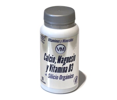 Vitaminas y Minerales Calcio Magnesio y Vitamina D3 + Silicio Orgánico 90comp