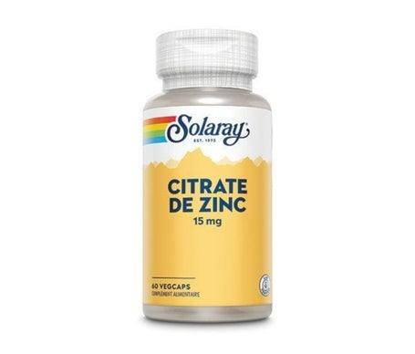 Solaray Citrato de Zinc 15mg 60caps | Natural Doctor