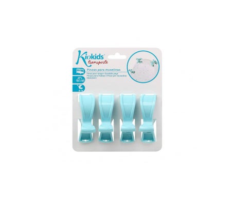 Kiokids Set Pinzas para Muselinas en Azul 4uds