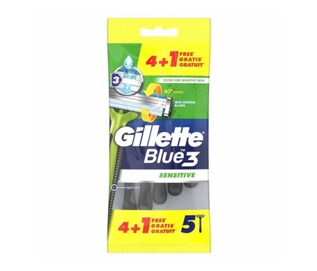 Gillette Blue 3 Sensitive Cuchilla Afeitar Desechables 5uds