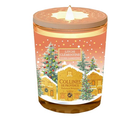 Collines de Provence Vela de Navidad Litchi Clementina 180g