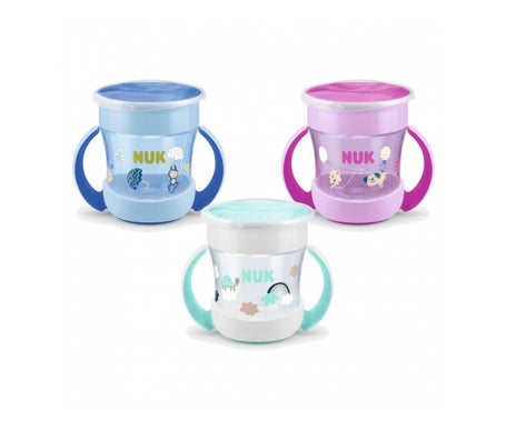 Comprar en oferta NUK Mini Magic Cup 160 ml with Drinking Edge and Lid blue