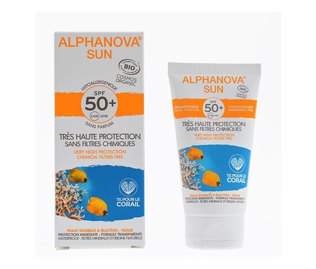 Alphanova Sun Bio Crema Facial Sin Perfume SPF50 50g