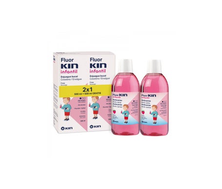 Kin Fluor Infantil Enjuage 500ml 2x1