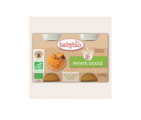 Babybio Pequeñas Macetas Camote Bio ds 4 meses 2x130g