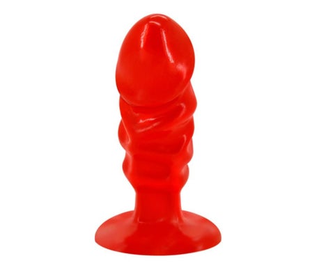 Baile Unisex Anal Plug With Suction Cup Red 1ud