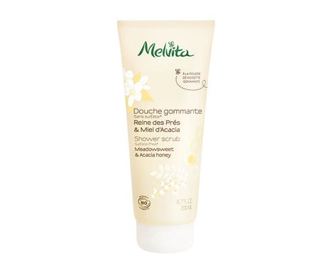 Melvita ducha exfoliante exfoliante reina de la pre accacia 200ml