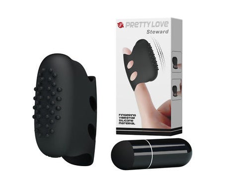 Pretty Love Flirtation Dedal Vibrador Steward Negro 1ud