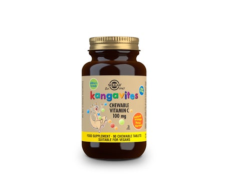 Solgar Kangavites Vitamina C 100mg Naranja 90comp masticables