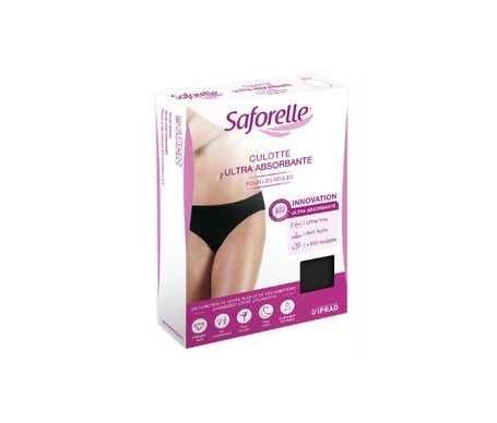 Saforelle Bragas Menstruales Ultra Absorbentes Negro Talla S 1ud