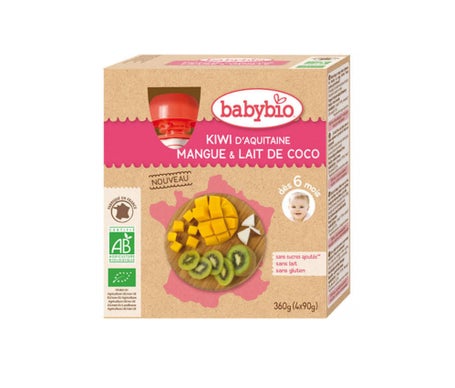 Vitagermine Babybio Puré Kiwi Mango Leche de Coco