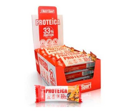 Nutrisport Protein Bar Dark Chocolate Orange Bio 24uds