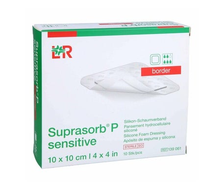 Suprasorb P Sensitive Border Apósito 10x10cm 10uds
