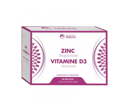 Prescription Nature Zinc Vitamina D3 60caps
