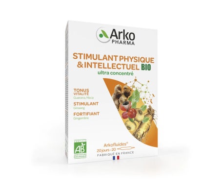 Arkopharma Arkofluides BIO Stimulant Physique et intellectuel 20x10ml