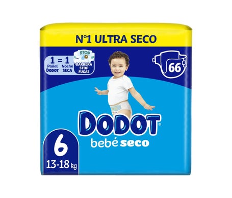 Dodot Etapas Talla 6 Pañales 13-18 Kg 66uds