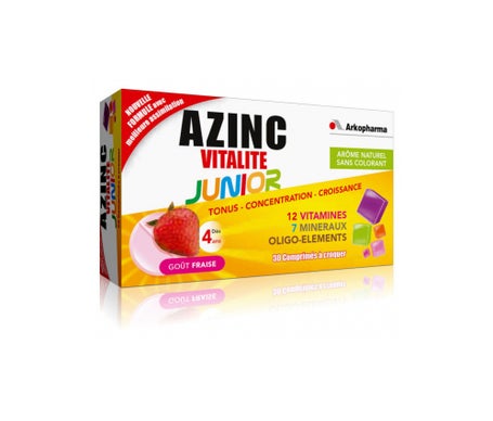 Arkopharma Azinc Optimal Junior Tablets - Crunch Got Strawberry Botella de 30