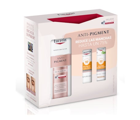 Eucerin Pack Anti-Pigment Dual Sérum + Solar Spf50 + Solar Spf50 Tinted
