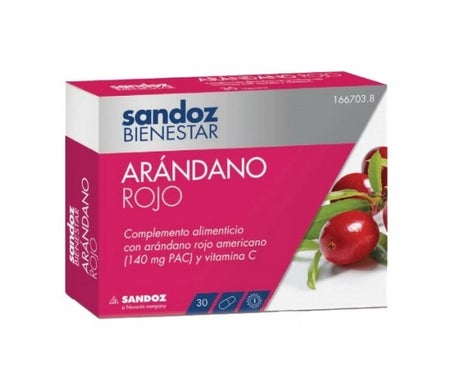 Sandoz Bienestar arándano rojo Cranberry 30cáps