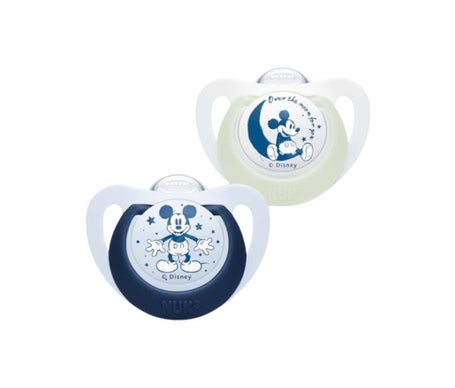 Nuk Star Disney Baby Day & Night Chupete Silicona 18-36M 2 uds
