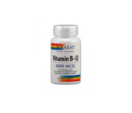 Solaray vitamina B12 1000mcg + Ácido fólico 90comp