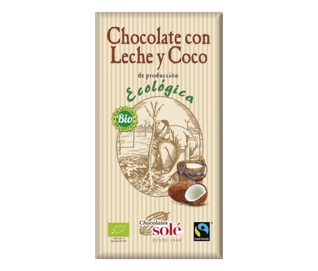 Chocolates Sole Chocolate Negro con Agave 73% 100g
