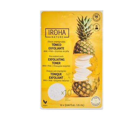 Iroha Nature Discos Impregnados Tónico Exfoliante 10uds