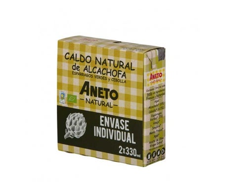 Aneto Natural Pack Caldo de Alcachofa y Espárragos Bio 2x330ml