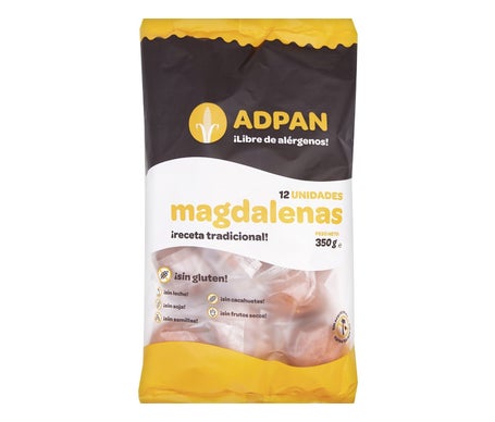 Adpan Magdalenas sin Gluten Receta Tradición 350g