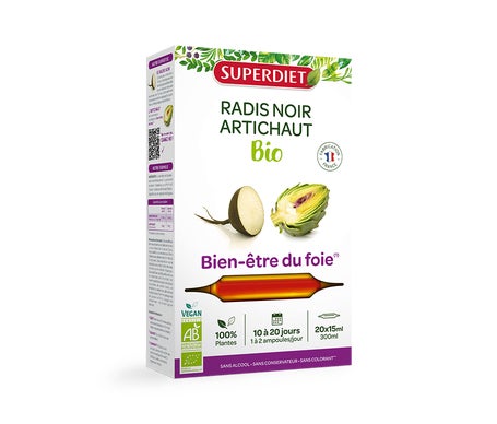 Super Diet Rábano Negro Alcachofa Bio 20amp
