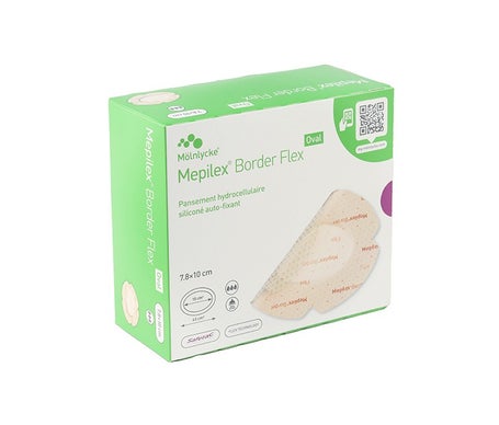 Mepilex Border Flex Oval Pansements 7,8x10cm 16 Unités
