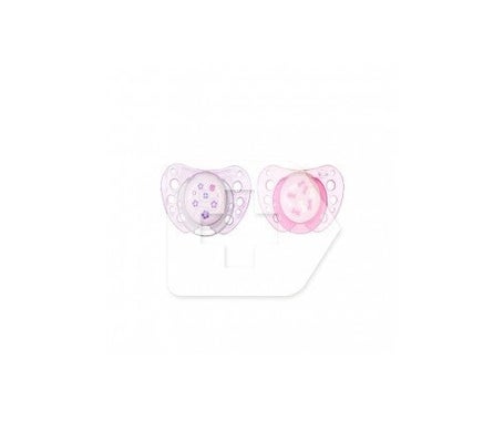 Chicco® chupete caucho anatómico 0m+ rosa 2uds