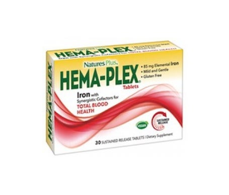 Hema Plex Hierro Orgánico 30Tav de Natures Plus | Natural Doctor