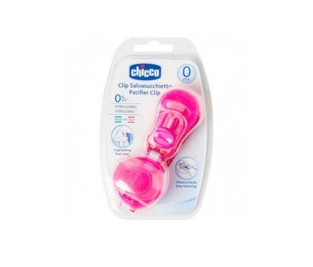 Chicco® Baby clip protege chupete color rosa 1ud