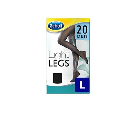 Scholl Light Legs medias de compresión ligera 20DEN color negro Talla L 1ud