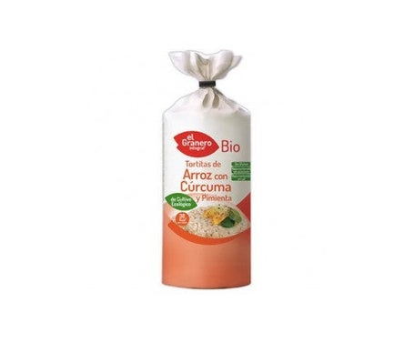 El Granero Tortitas Arroz Curcuma Pimienta Bio 115g