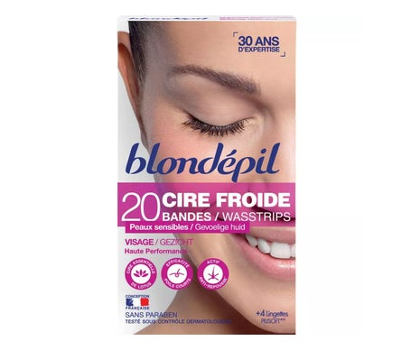 Berdoues Blondépil Bandas Cera Fría Facial 20uds