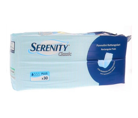 Serenity Pañal Rectangular S B Plus 30uds