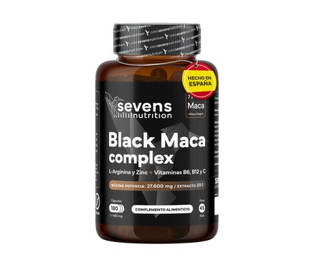 Sevens Nutrition Maca Negra L-Arginina Zinc Vit B6 B12 C 180caps | Natural Doctor