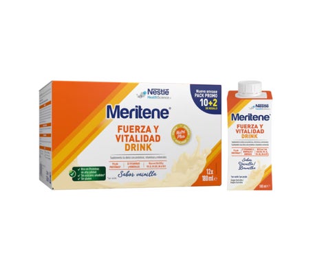 Meritene Fuerza y Vitalidad Drink Vainilla 12x180 ml