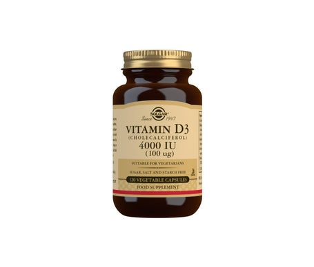 Solgar Vitamina D3 Colecalciferol 4000 UI 100 mcg 120 vcaps