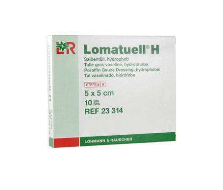 Lohmann Lomatuell H Tulle Gras 5 X 5 Cm Caja de 10