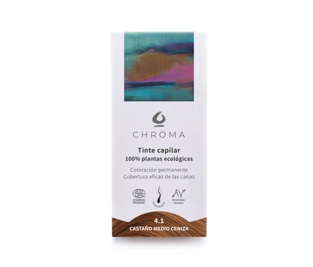 Chroma Tinte Bio 4.1 Castaño Medio Ceniza 100g
